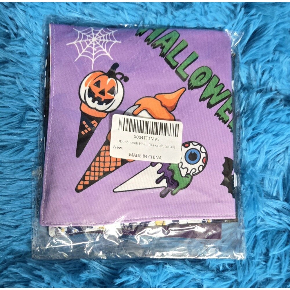 DDuoSnooth Halloween Dog & Cat Bandana/Scarf Polyester Small 13" w/Snap Buttons - Picture 6 of 6